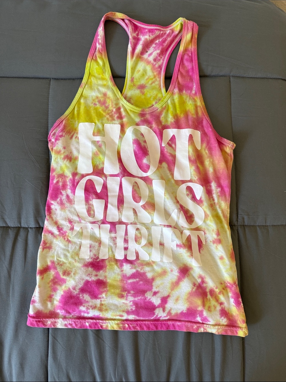 Hot Girls Thrift Razorback Tie-Dyed Tank Top